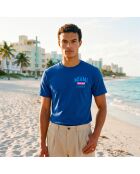 T-shirt Miami in cotone blu royal