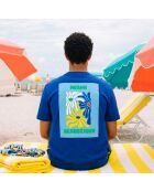 T-shirt Miami in cotone blu royal