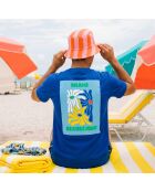 T-shirt Miami in cotone blu royal