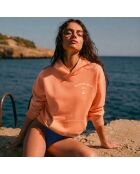 Ibiza hoodie van perzikkleurig katoen