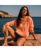 Ibiza hoodie van perzikkleurig katoen