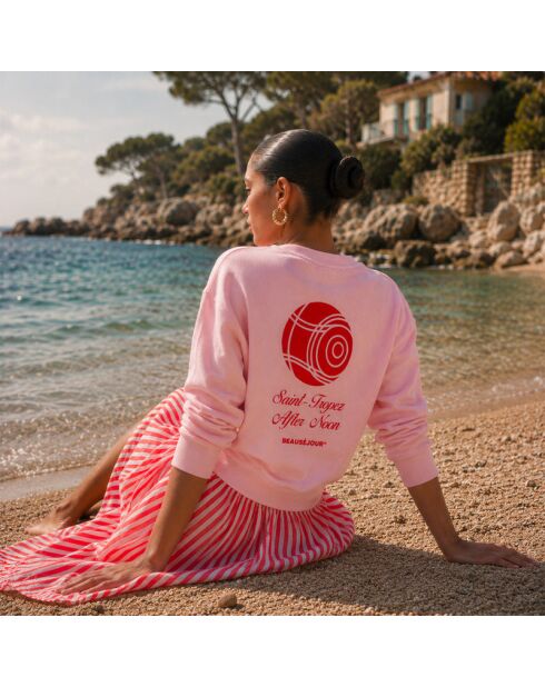 Roze sweatshirt van katoenpetanque