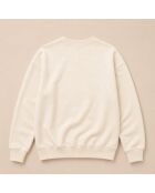 Sweat en coton Flowers crème