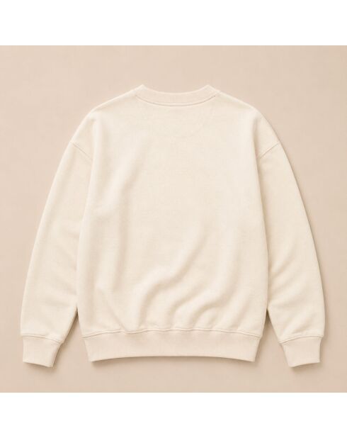 Sweat en coton Flowers crème