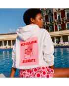 Hoodie en coton Biarritz blanc