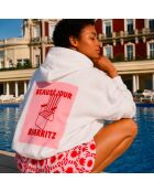 Hoodie en coton Biarritz blanc