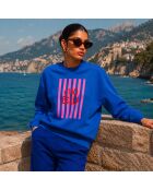 Sudadera Ciao Bella de algodón azul royal