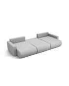 Canapé d'angle reversible avec coffre de rangement convertible Belfast 4 places gris clair - 340x149x84 cm