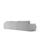 Canapé d'angle reversible avec coffre de rangement convertible Belfast 4 places gris clair - 340x149x84 cm