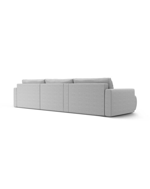 Canapé d'angle reversible avec coffre de rangement convertible Belfast 4 places gris clair - 340x149x84 cm