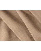 Canapé panoramique convertible avec coffre de rangement velours Tonale 5 places amande beige - 362x149x88 cm