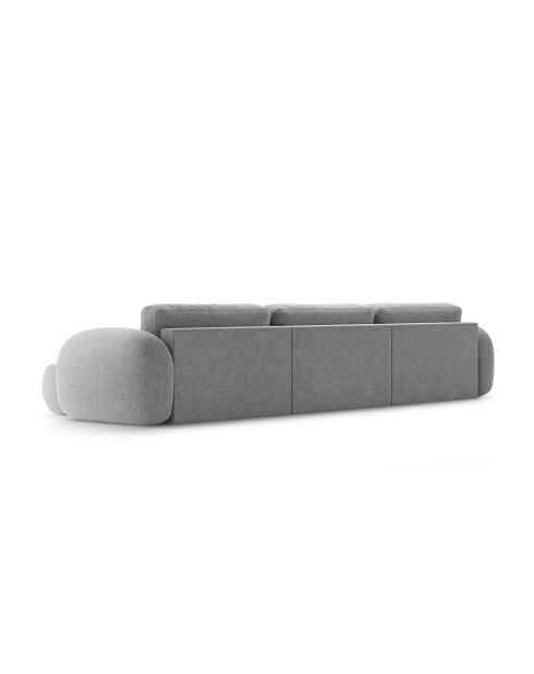Canapé d'angle reversible avec coffre de rangement convertible Tonale 5 places gris clair - 362x149x88 cm