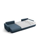 Canapé d'angle reversible avec coffre de rangement convertible Belfast 4 places bleu - 340x149x84 cm
