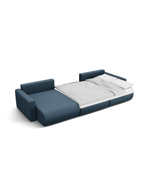 Canapé d'angle reversible avec coffre de rangement convertible Belfast 4 places bleu - 340x149x84 cm
