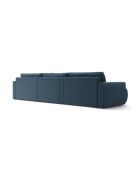 Canapé d'angle reversible avec coffre de rangement convertible Belfast 4 places bleu - 340x149x84 cm