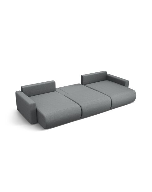 Canapé d'angle reversible avec coffre de rangement convertible Belfast 4 places gris - 340x149x84 cm