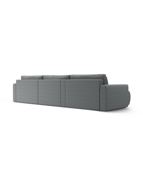 Canapé d'angle reversible avec coffre de rangement convertible Belfast 4 places gris - 340x149x84 cm