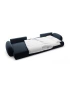 Canapé d'angle reversible avec coffre de rangement convertible Tonale 5 places bleu marine - 362x149x88 cm
