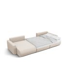 Canapé d'angle reversible avec coffre de rangement convertible Belfast 4 places beige - 340x149x84 cm