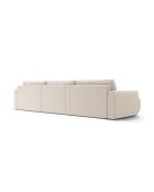 Canapé d'angle reversible avec coffre de rangement convertible Belfast 4 places beige - 340x149x84 cm
