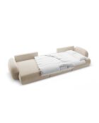 Canapé d'angle reversible avec coffre de rangement convertible Tonale 5 places beige foncé - 362x149x88 cm