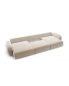 Canapé d'angle reversible avec coffre de rangement convertible Tonale 5 places beige foncé - 362x149x88 cm