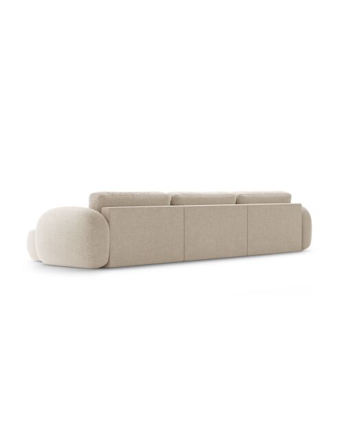 Canapé d'angle reversible avec coffre de rangement convertible Tonale 5 places beige foncé - 362x149x88 cm
