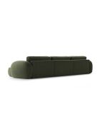 Canapé d'angle reversible avec coffre de rangement convertible Tonale 5 places vert - 362x149x88 cm