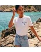 Weißes Baumwoll-T-Shirt Ibiza