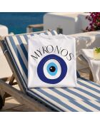 Wit Mykonos wit boxy-katoenen T-shirt