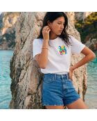 Buntes weißes Dolce Vita Baumwoll-T-Shirt