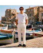 T-shirt Marseille in cotone bianco