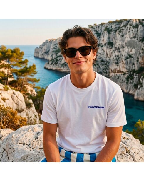 T-shirt Pique Nique Marseille in cotone bianco
