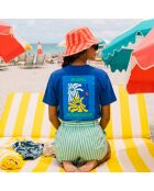 T-shirt Miami in cotone blu royal