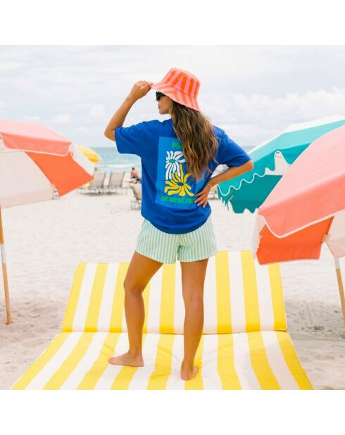 T-shirt Miami in cotone blu royal