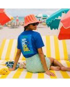 T-shirt Miami in cotone blu royal