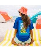 T-shirt Miami in cotone blu royal
