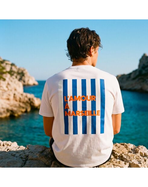 T-shirt L'Amour À Marseille in cotone bianco