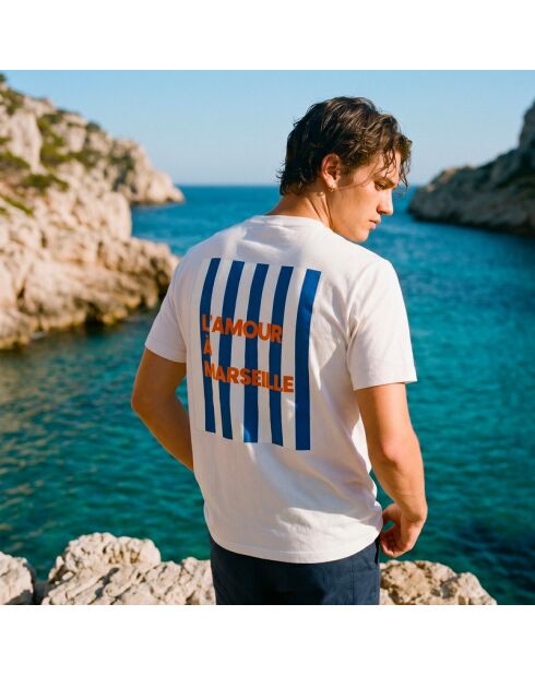 T-shirt L'Amour À Marseille in cotone bianco