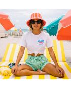 Weißes Baumwoll-T-Shirt Miami