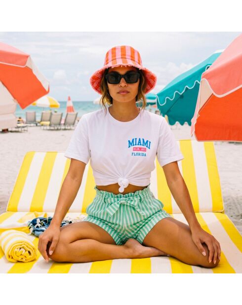 Weißes Baumwoll-T-Shirt Miami