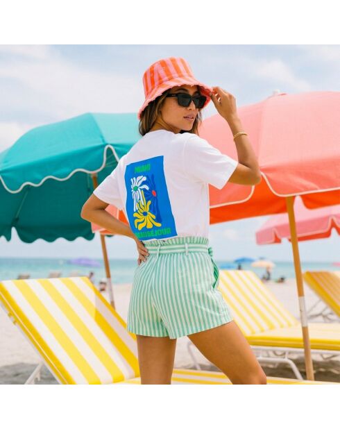 Weißes Baumwoll-T-Shirt Miami