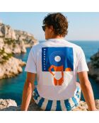 T-shirt in cotone Chapeau Marseille bianca