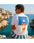 T-shirt in cotone Chapeau Marseille bianca