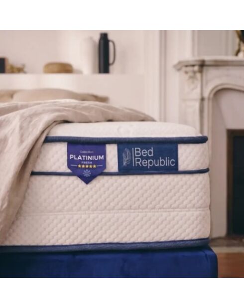 Matelas Bed Platinium Fresh avec ressorts ensachés blanc - 90 x 190 cm