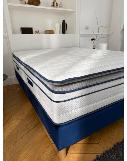 Lot de 2 Matelas Twins Bed Platinum Plus connectables avec surmatelas intégré blancs – 80 x 200 cm