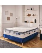 Lot de 2 Matelas Twins Bed Platinum Plus connectables avec surmatelas intégré blancs – 80 x 200 cm