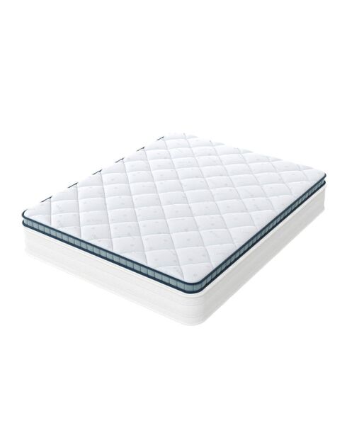 Surmatelas 2 en 1 ThermoCool bleu - 90 x 200 cm