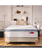 Surmatelas 2 en 1 ThermoCool bleu - 90 x 190 cm