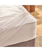 Protège-matelas imperméable et respirant Tencel blanc - 180 x 200 cm
